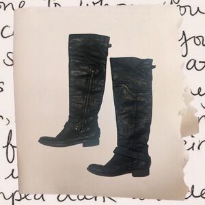 miss sixty knee high leather moto boots